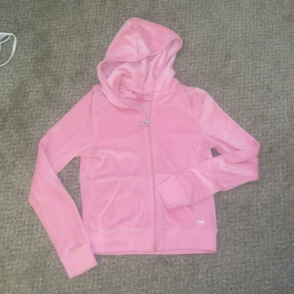 y2k vintage PINK victoria’s secret velvet jacket